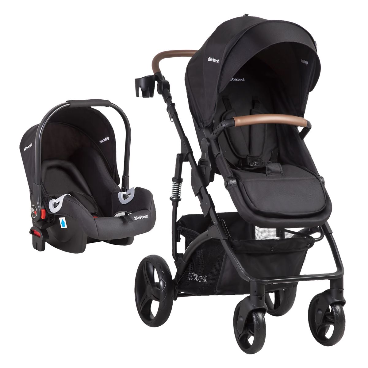 BEBESIT - Coche Cuna Travel System Quest LX Negro