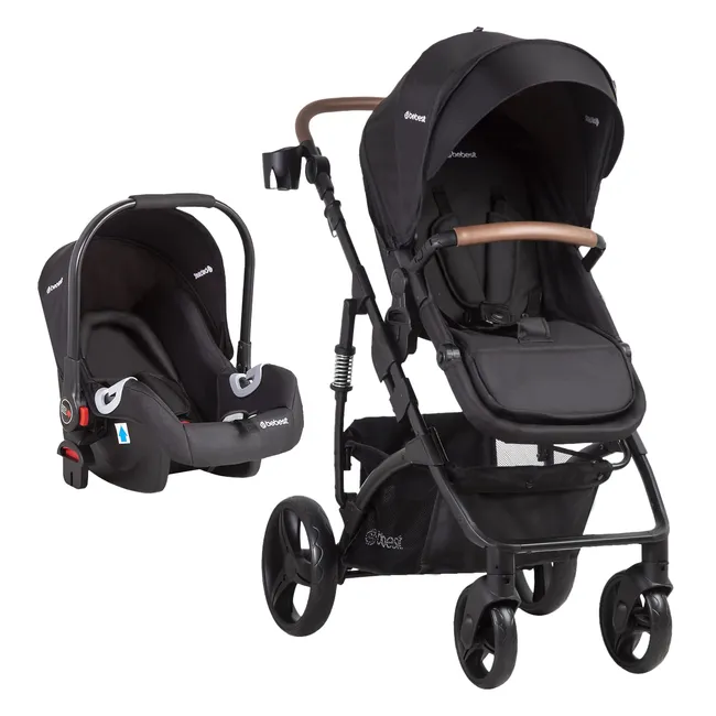 BEBESIT - Coche Cuna Travel System Quest LX Negro