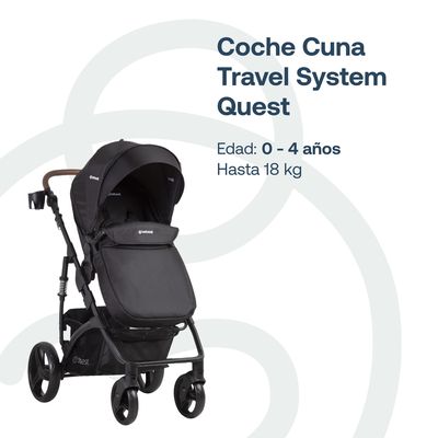 Imagen 2 del producto Coche Cuna Travel System Quest LX Negro