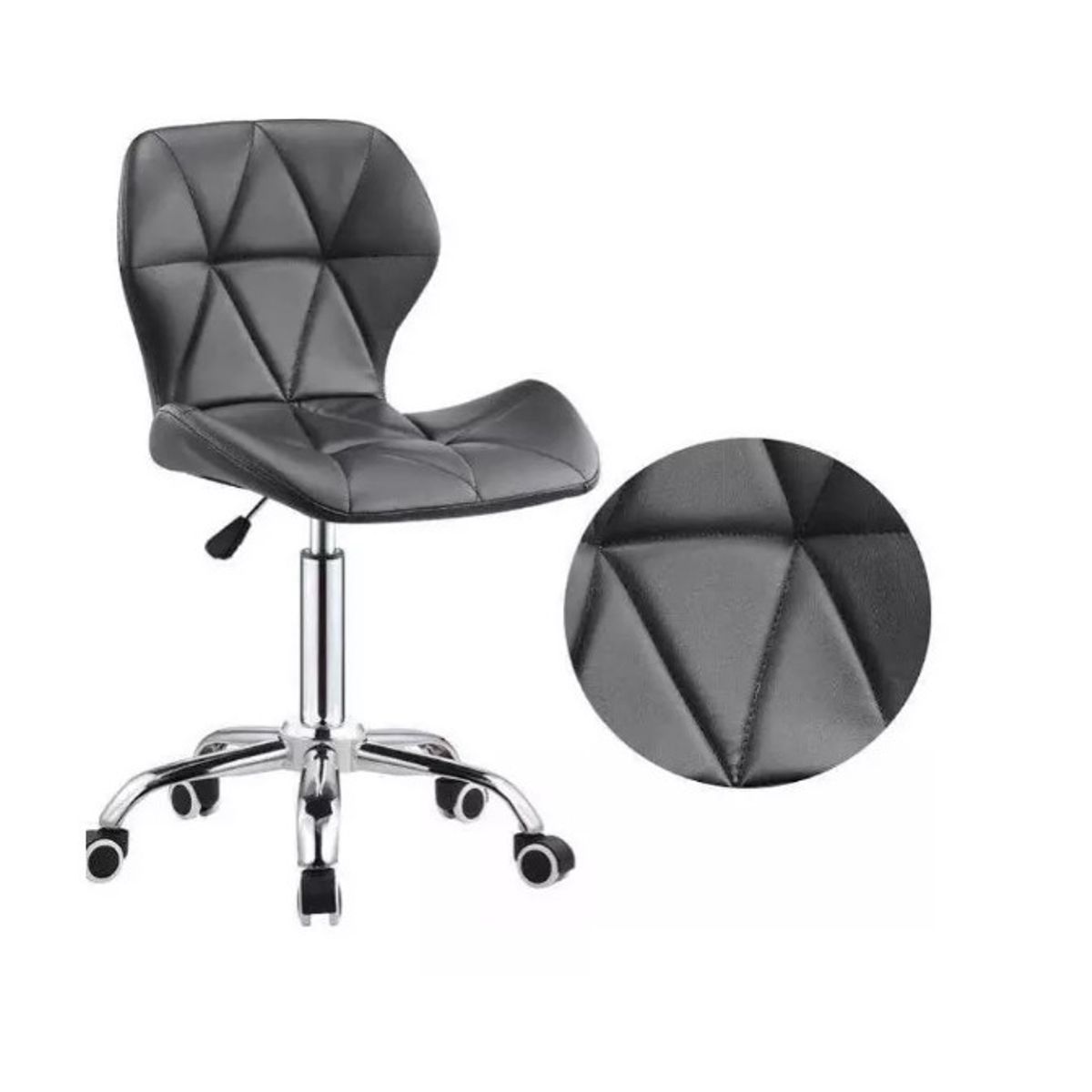 GENERICO - Silla De Escritorio Mariposa Giratoria Acolchada Negro