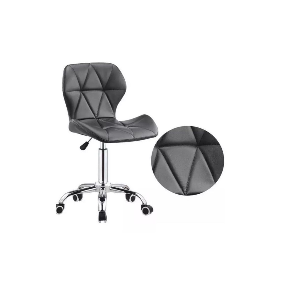 GENERICO - Silla De Escritorio Mariposa Giratoria Acolchada Negro