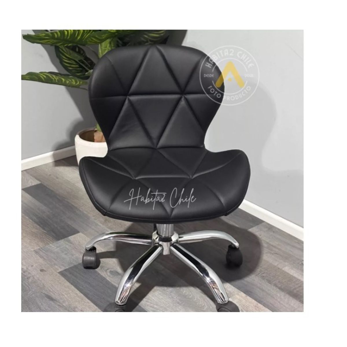 GENERICO - Silla De Escritorio Mariposa Giratoria Acolchada Negro