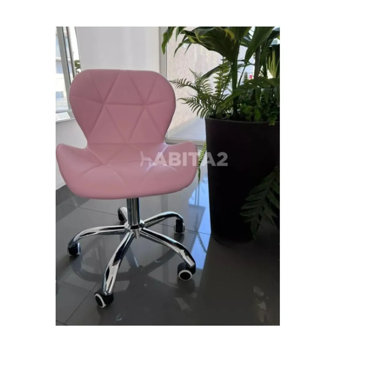 GENERICO - Silla De Escritorio Mariposa Giratoria Acolchada Rosa