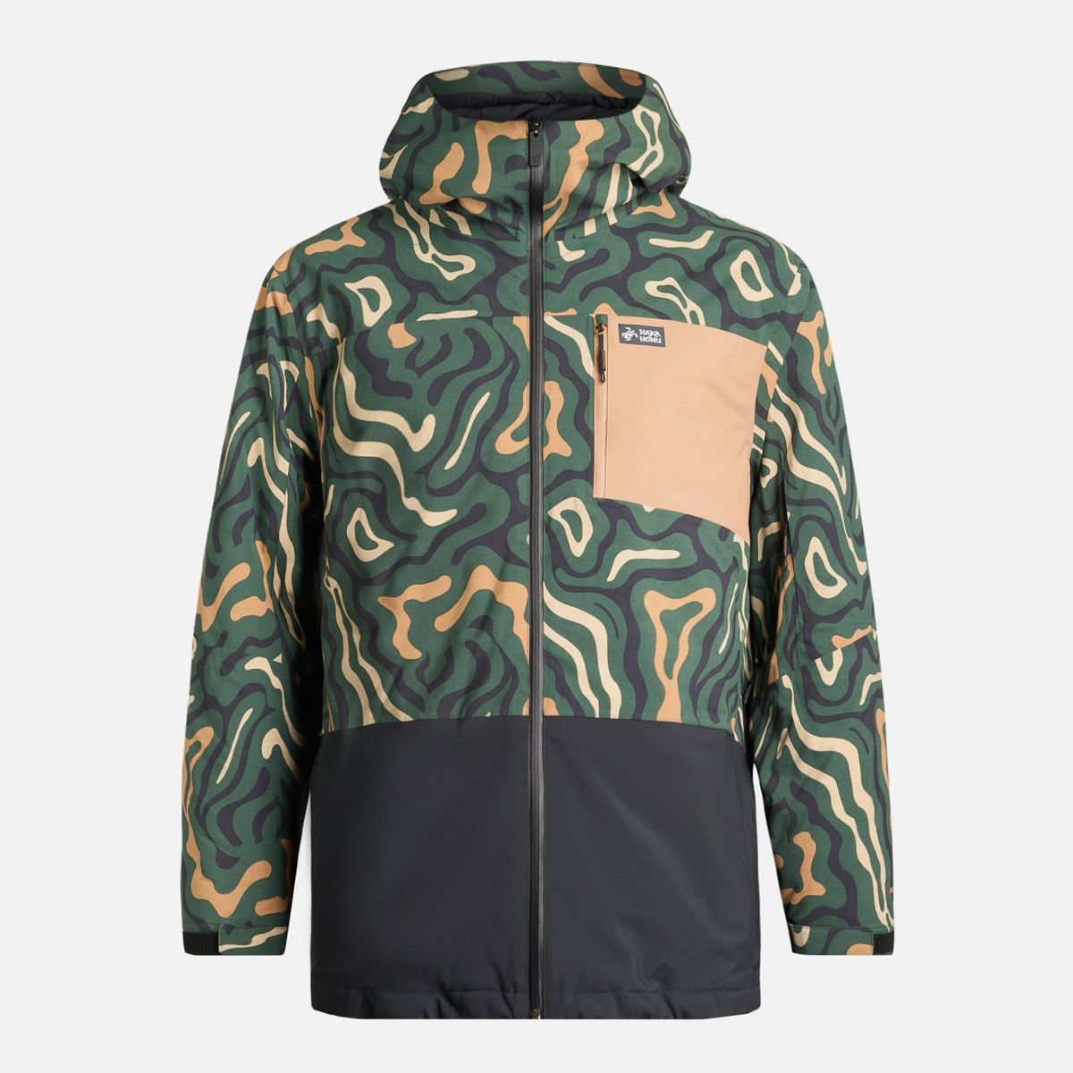 HAKA HONU - Chaqueta Hombre Yeti Print Verde Militar Haka Honu
