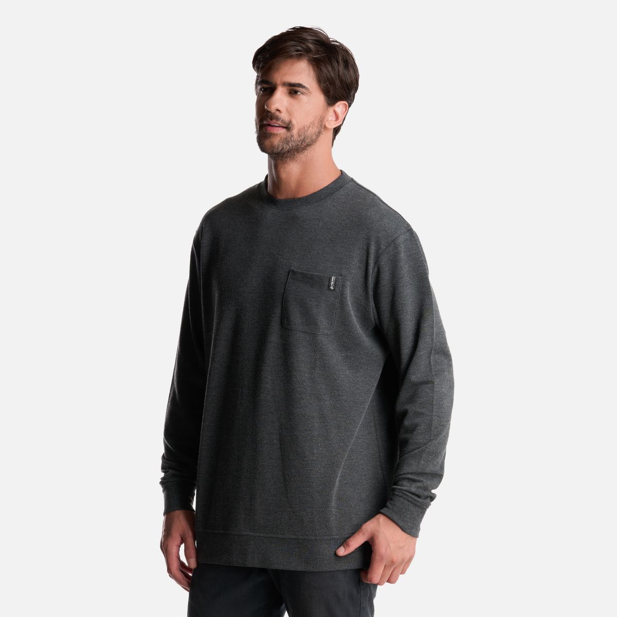 HAKA HONU - Polerón Hombre Peliculyon Melange Negro Haka Honu