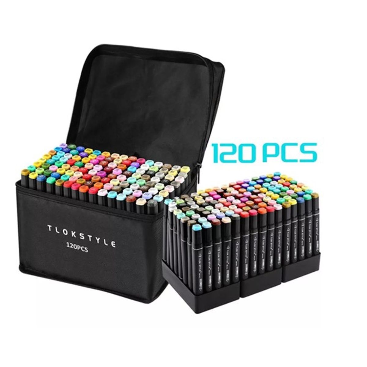 GENERICO - 120 Marcadores De Color Doble Punta Plumas Pincel