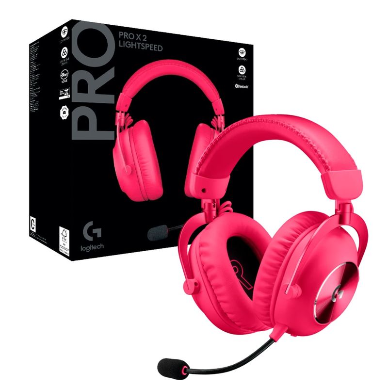 LOGITECH - Audifono Logitech Pro X 2 Lightspeed Magenta Wireless
