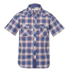 LIPPI - Camisa Niño Mountain Towns Shorts Sleeve Shirt Azul Grisaceo / Celeste