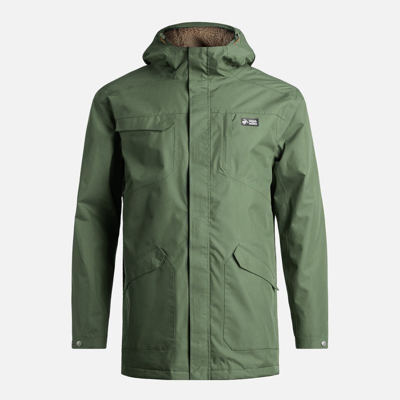 HAKA HONU - Chaqueta Hombre Yak Verde Militar Haka Honu