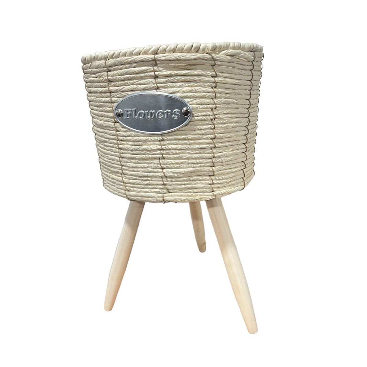 OEM - Macetero Tejido Porta Maceta Rustico 43x25cm