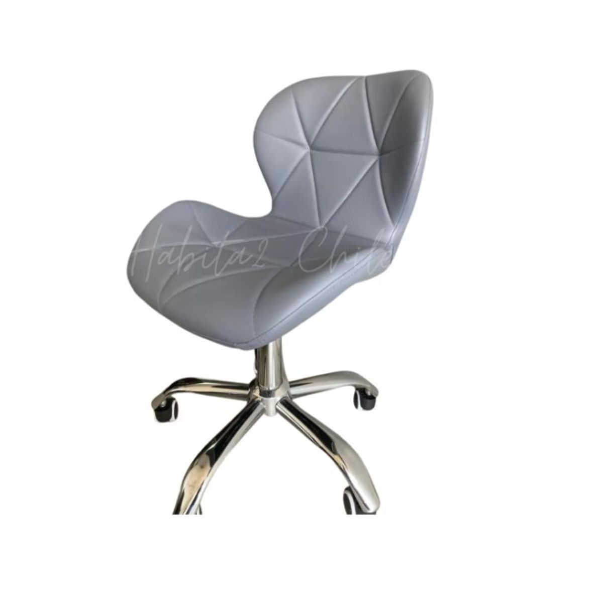 GENERICO - Silla De Escritorio Mariposa Giratoria Acolchada Gris