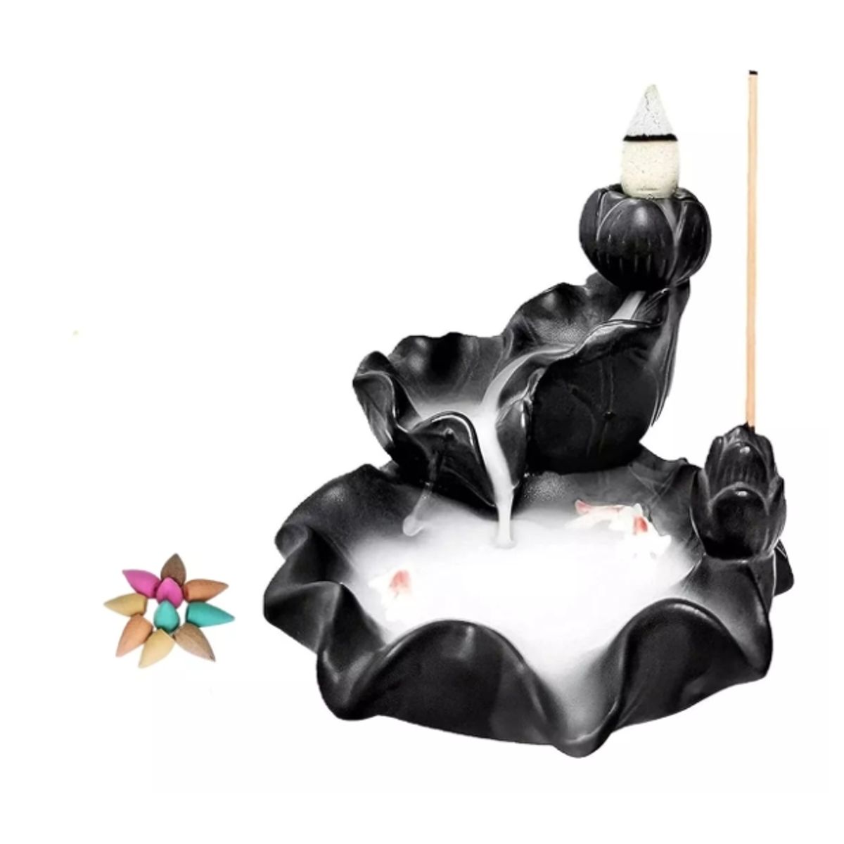 GENERICO - Porta Incienso Cascada Slow Fish + 10 Inciensos