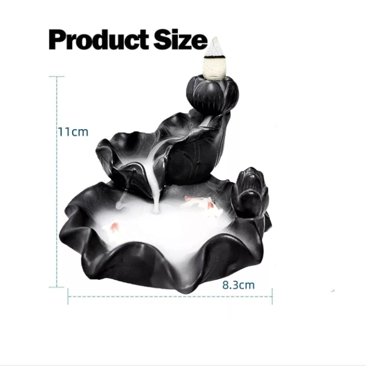 GENERICO - Porta Incienso Cascada Slow Fish + 10 Inciensos