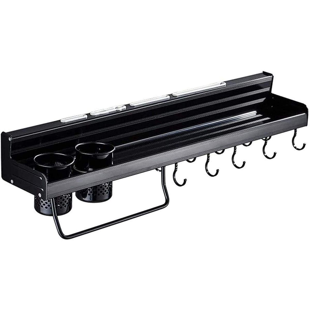 VATYERTY - Estante de almacenamiento especias montado en la pared cocina ganchos