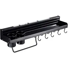 VATYERTY - Estante de almacenamiento especias montado en la pared cocina ganchos