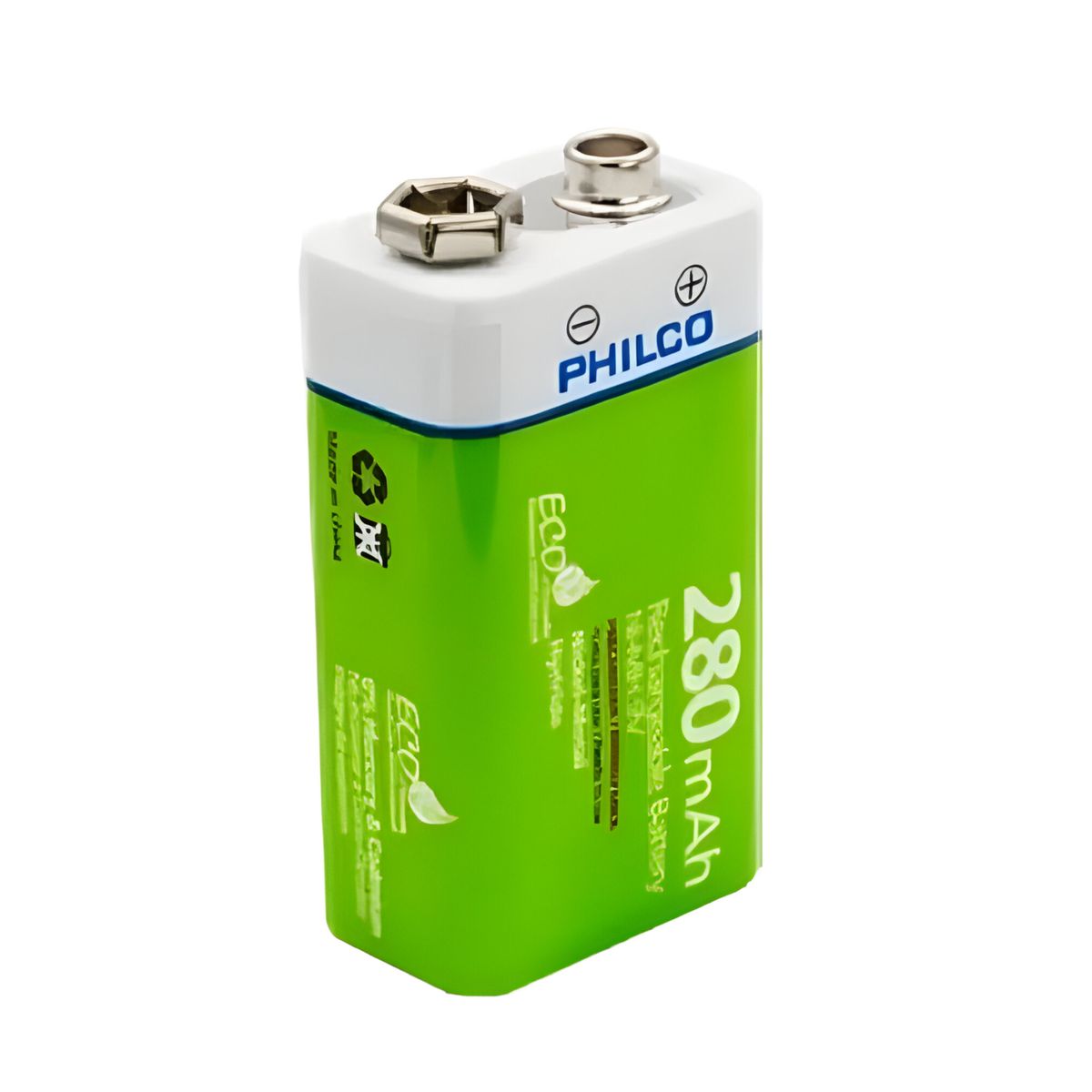 PHILCO - Batería 9V Recargable 280 mAH – Philco Eco Friendly Edition