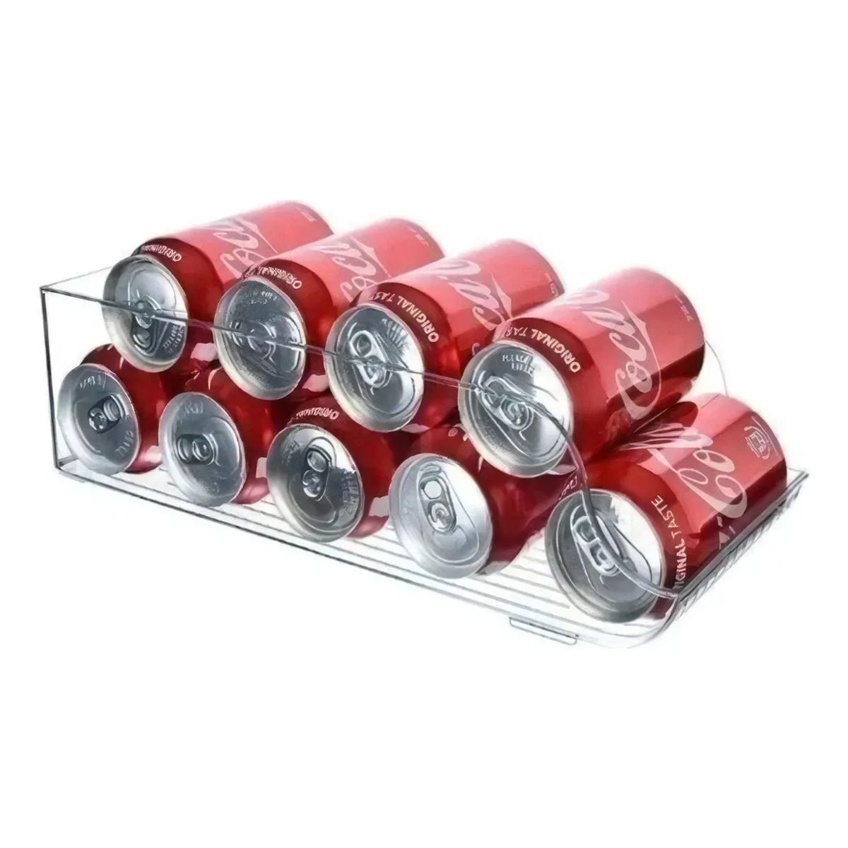 GENERICO - Organizador De Refrigerador Latas 13x10x34 Cm Transparente