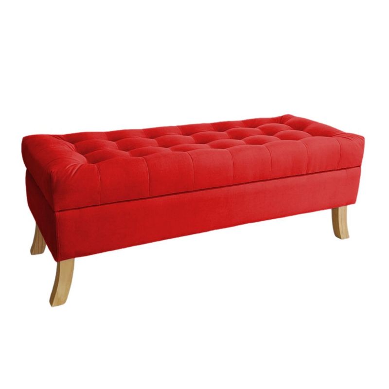 GENERICO - Banqueta Baúl Portofino Color Rojo 119x45x45cm