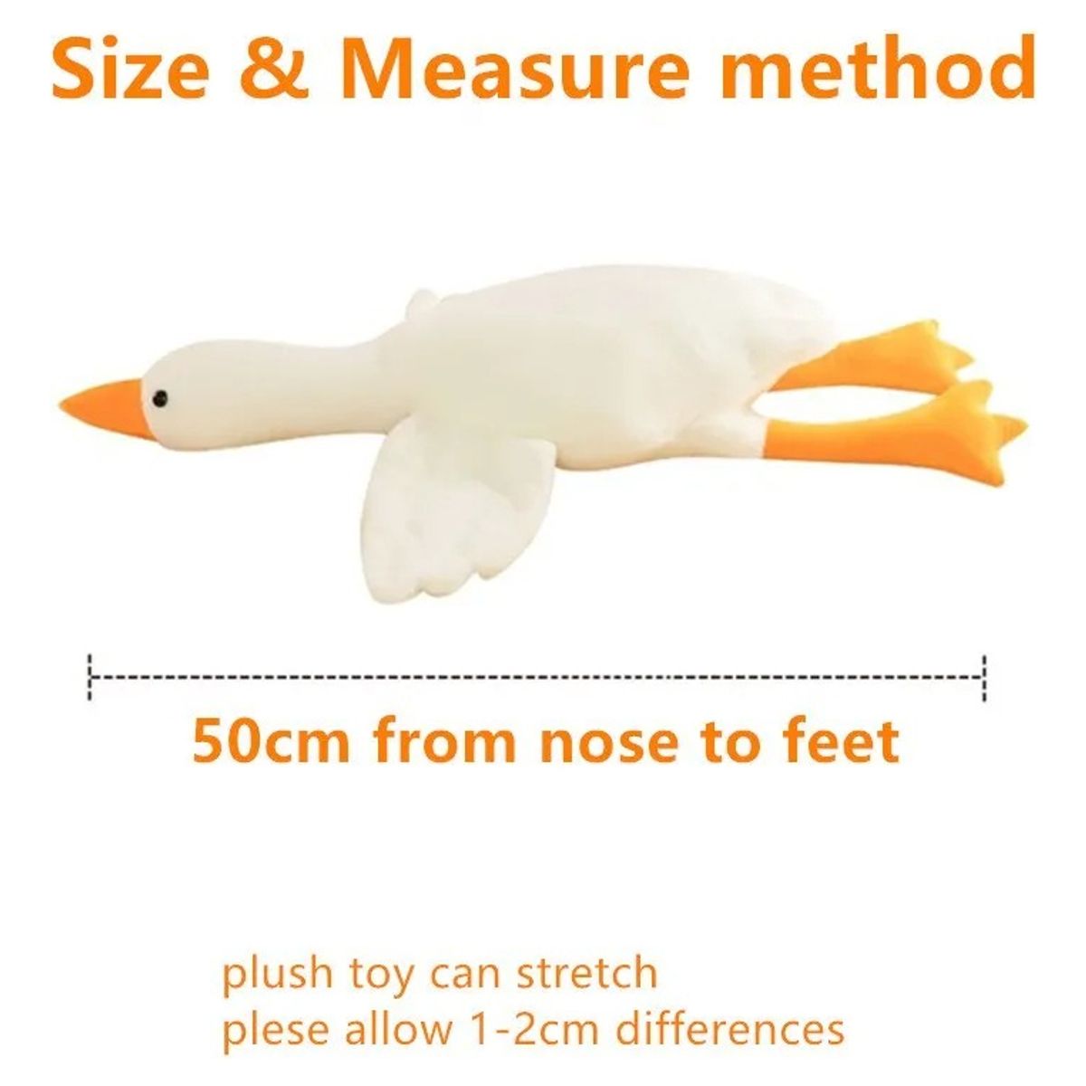 GENERICO - Ganso Blanco Peluche De 50 Cm.