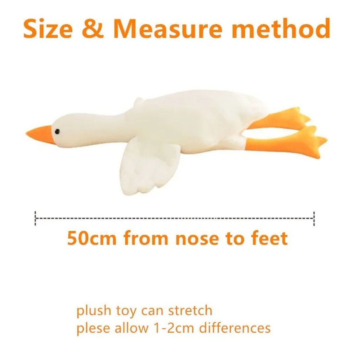 GENERICO - Ganso Blanco Peluche De 50 Cm.