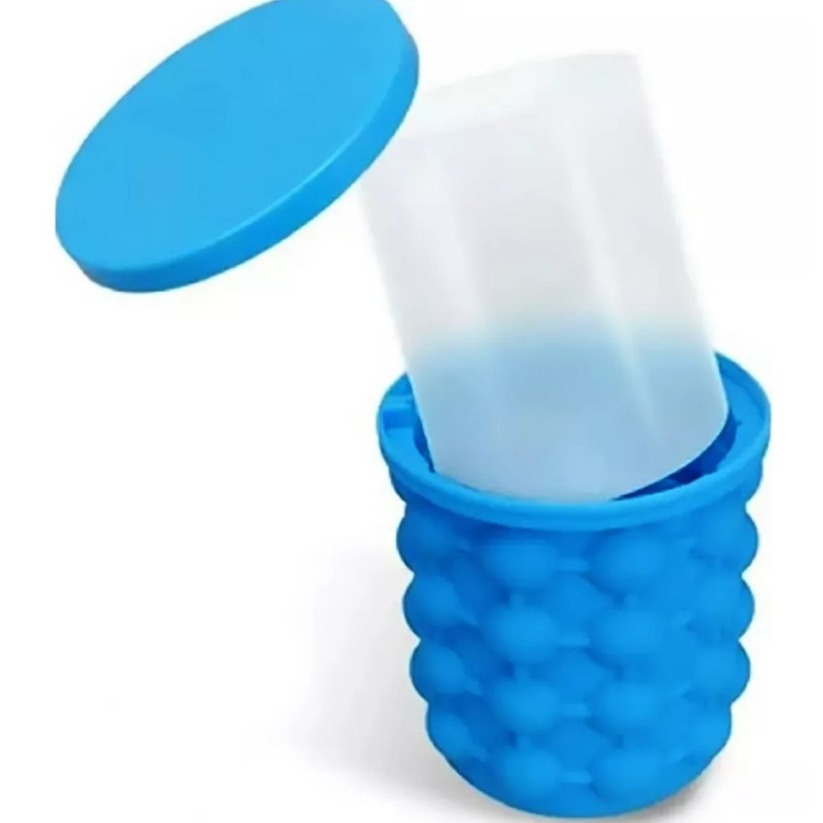 GENERICO - Hielera Cubeta Cubetera Hielo Color Azul