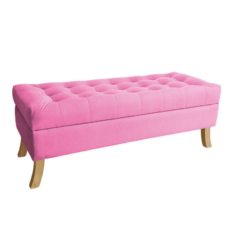 GENERICO - Banqueta Baúl Portofino Color Rosado 119x45x45cm