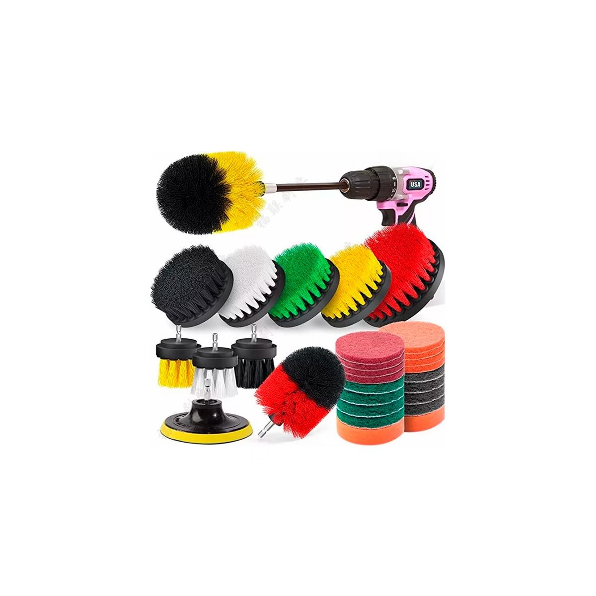 GENERICO - Set 30 Piezas Cepillos De Limpieza Para Taladro Eléctrico