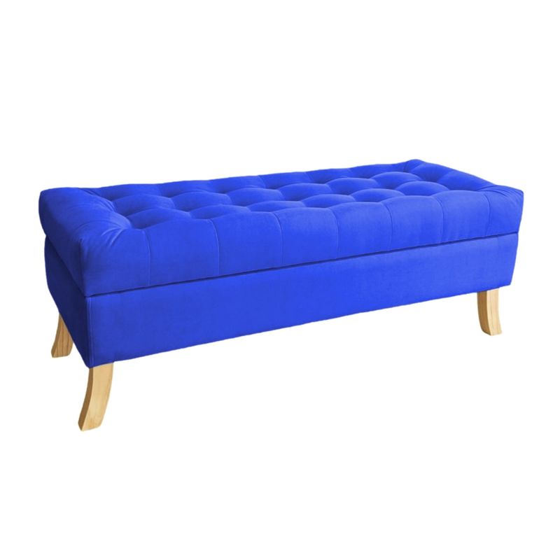 GENERICO - Banqueta Baúl Portofino Color Azul Rey 119x45x45cm