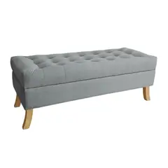 GENERICO - Banqueta Baúl Portofino Color Gris 119x45x45cm