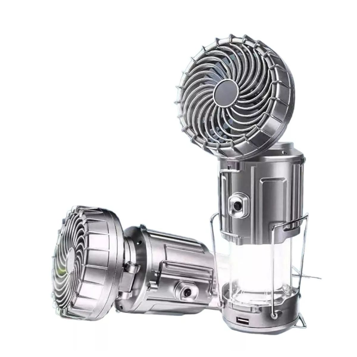 GENERICO - Lámpara Linterna Led Ventilador Solar Multifunción Camping
