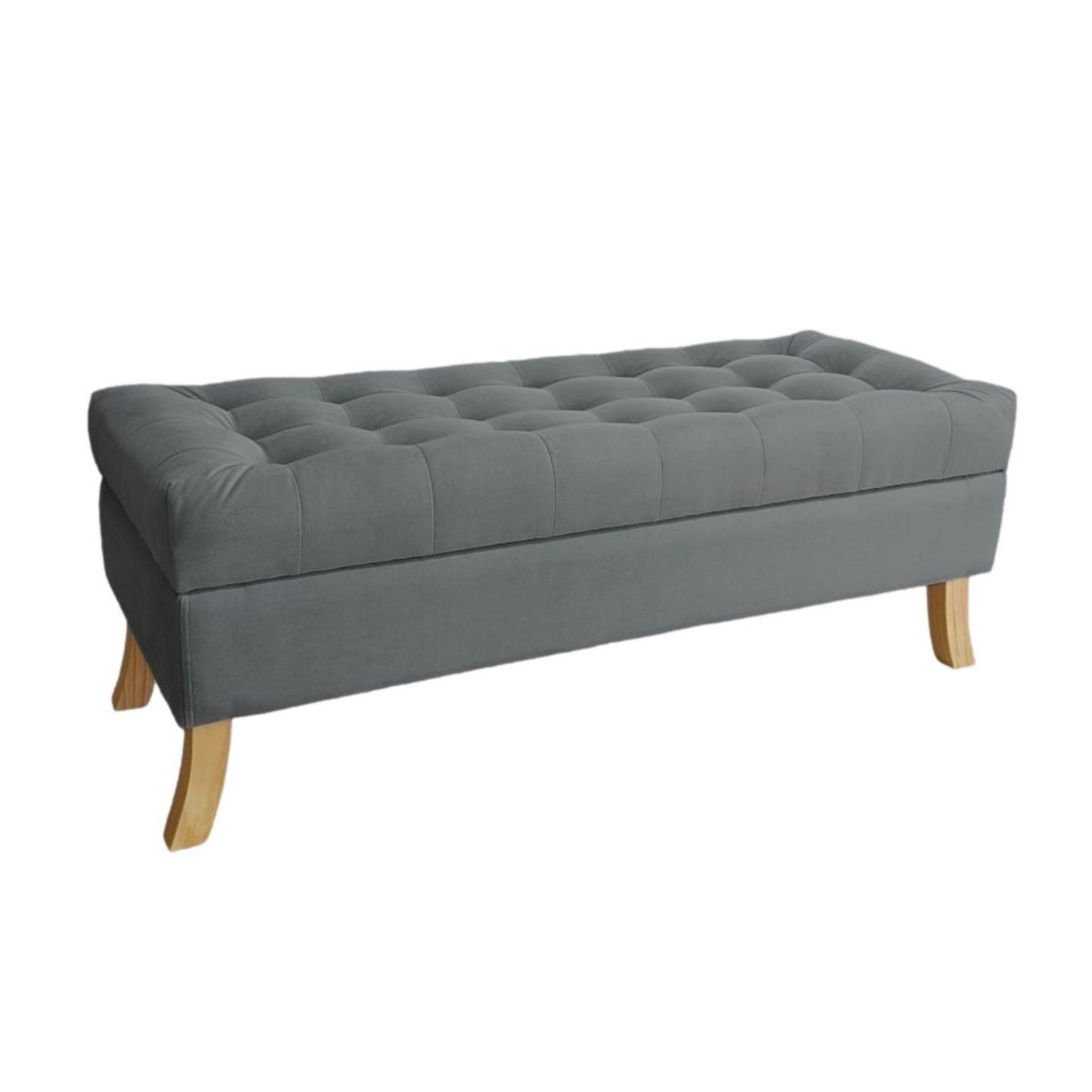 GENERICO - Banqueta Baúl Portofino Color Gris Oscuro 119x45x45cm