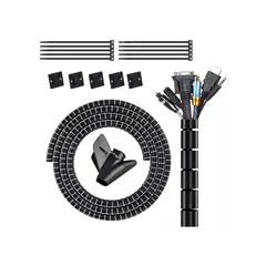 GENERICO - Organizador De Cables En Espiral 22mm×10 Metros