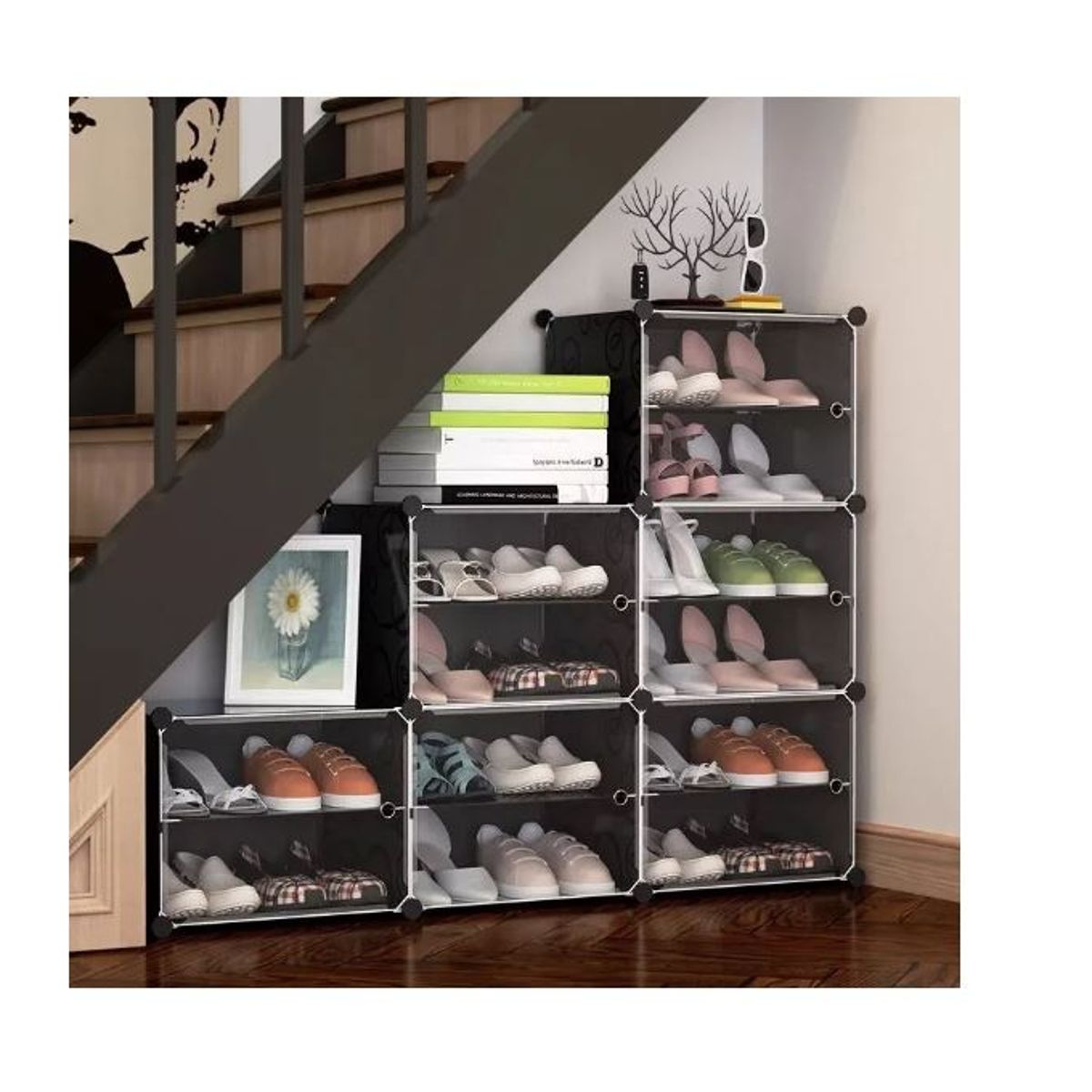 GENERICO - Zapatero Organizador 4 Pisos Estante Zapatos Para 8 Pares