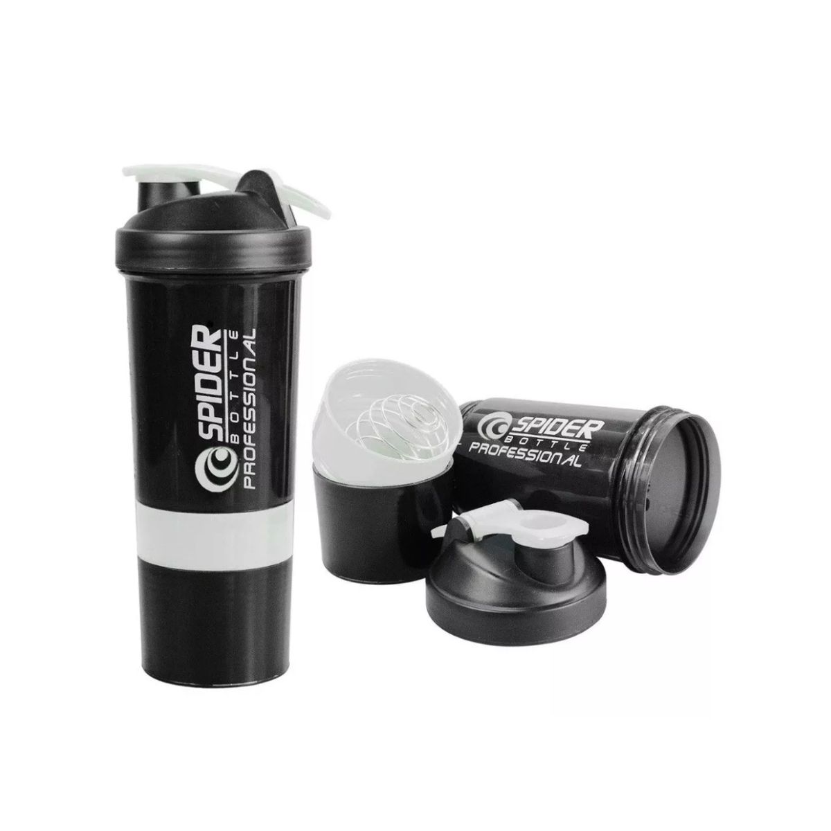 GENERICO - Shaker 3 En 1, Botella Mezclador Batidos Proteina 500ml