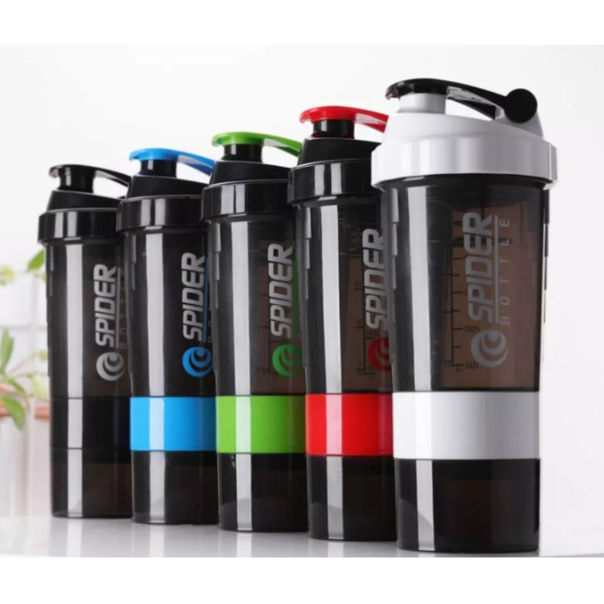 GENERICO - Shaker 3 En 1, Botella Mezclador Batidos Proteina 500ml