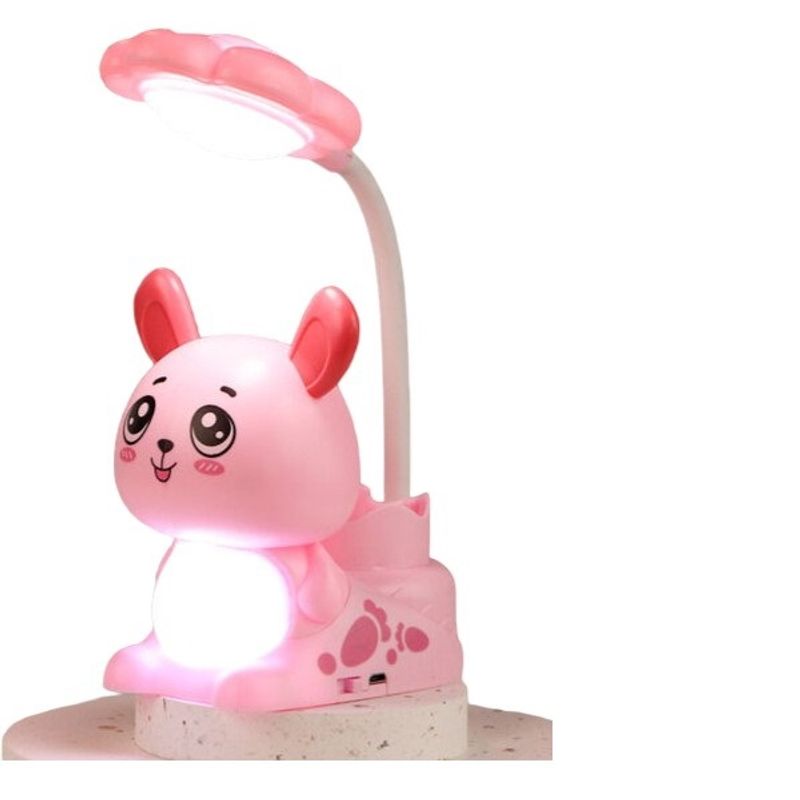 GENERICO - Lampara, Sacapuntas, Lapicero 3 En 1, diseño perro, Rosado