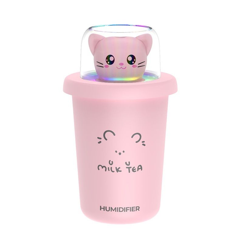 GENERICO - Humidificador Usb Diseño De gatito Para Hogar Y Oficina Rosado