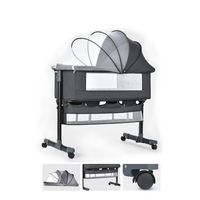 Cuna Colecho Mecedora Con Ruedas Gris