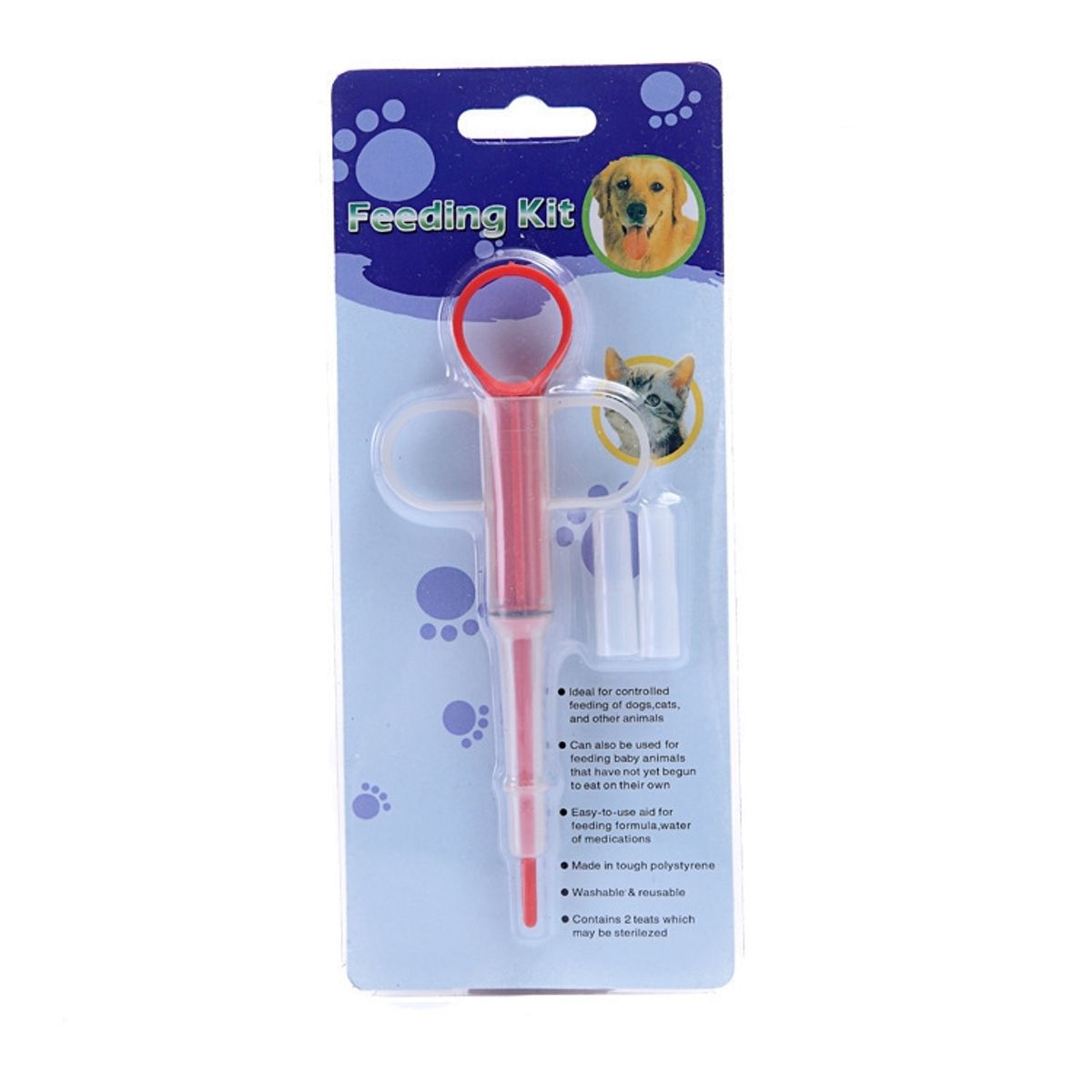 DEFENSOR FOREVER - Jeringa Para Medicamentos para Perros Y Gatos color Rojo