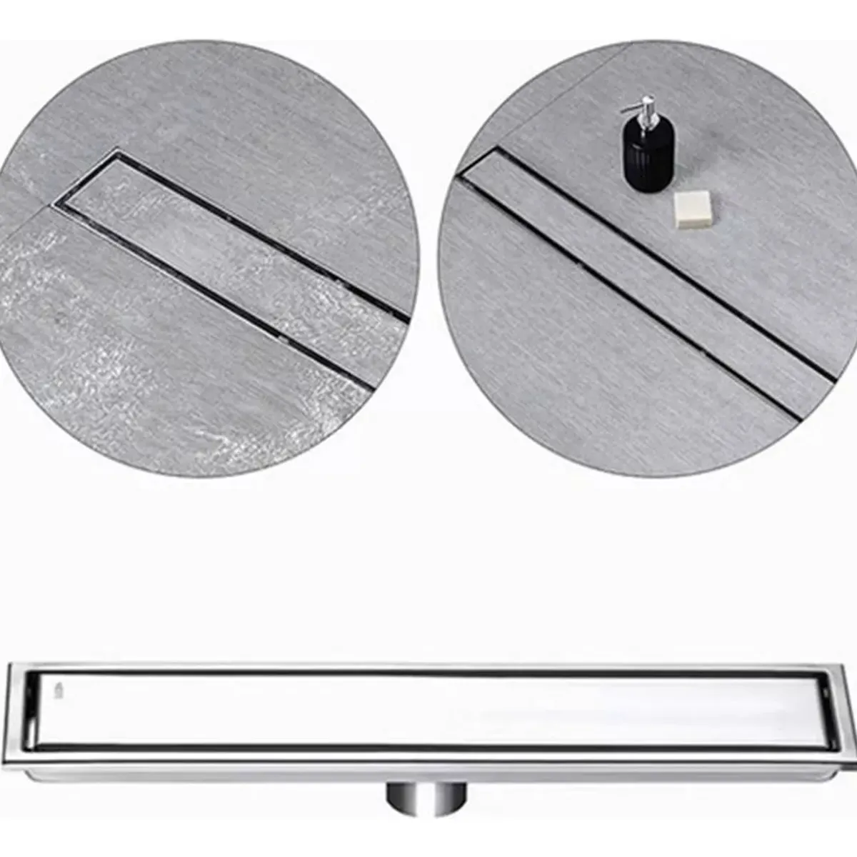 DEKANO - Rejilla De Cubierta Drenaje Anti-olor Ducha Anti-obstrucción 10×50cm