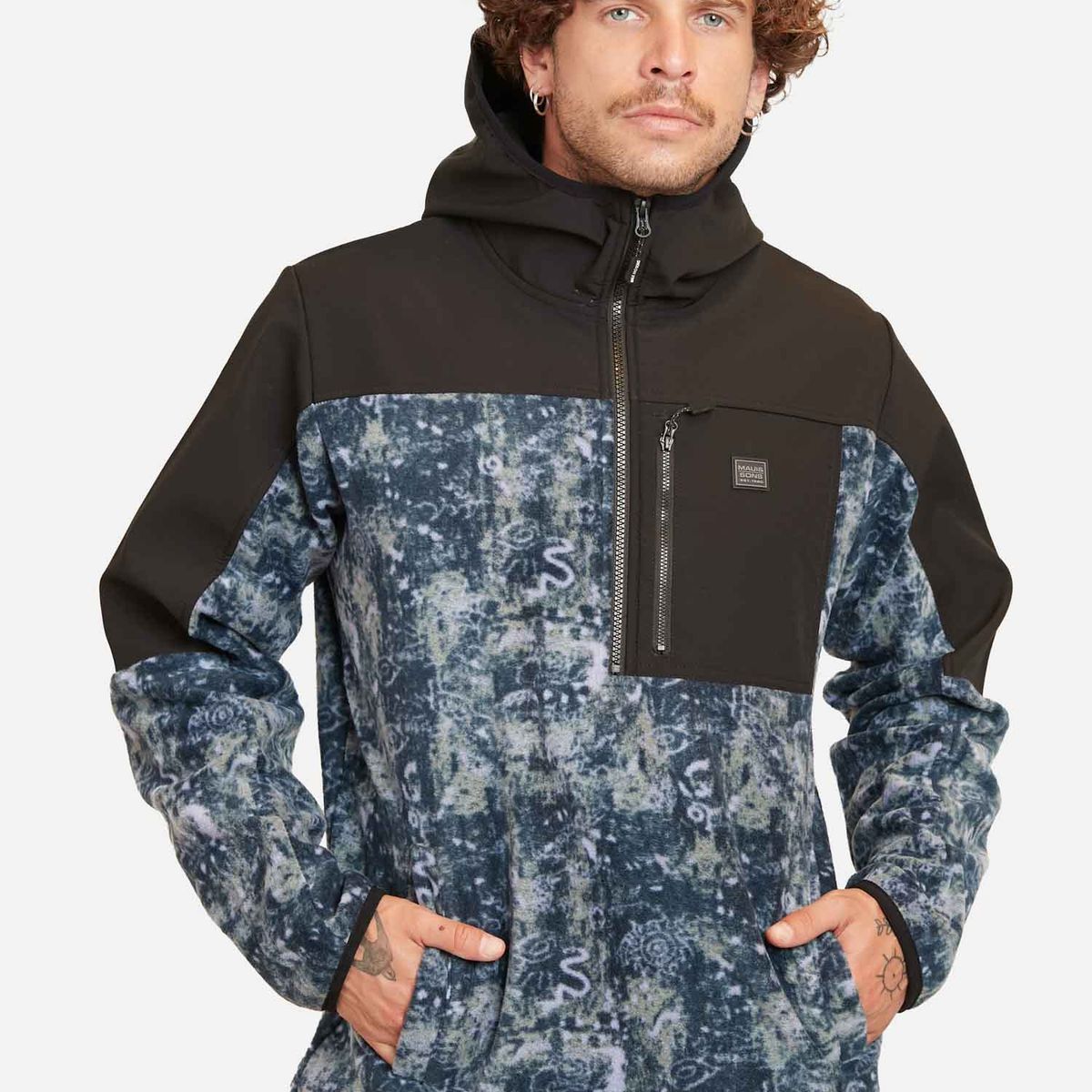 MAUI AND SONS - Poleron Micropolar Papillon Multicolor Hombre Maui And Sons