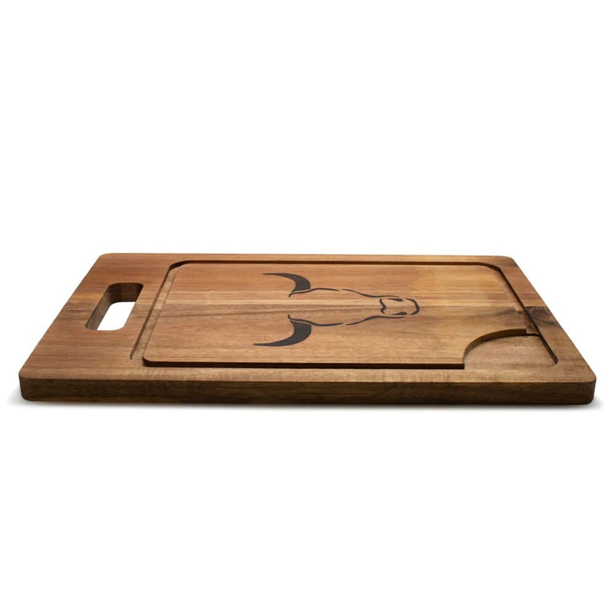 WAYU - Tabla Wayu 40x26cm Madera de Acacia Para Asados BBQ Parrilla