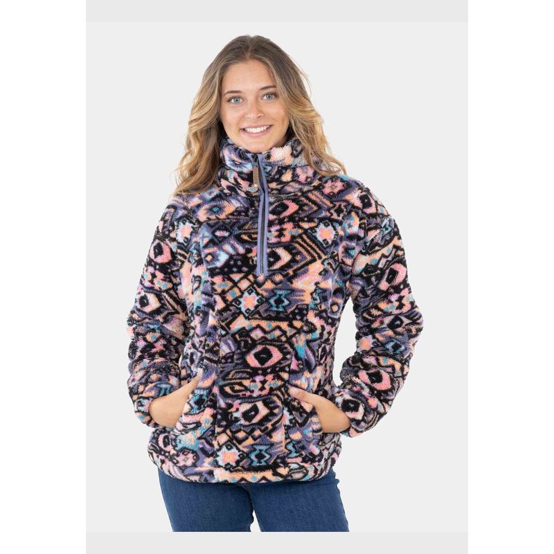 MAUI AND SONS - Poleron chiporro Nelly Sherpa Multicolor Mujer Maui And Sons