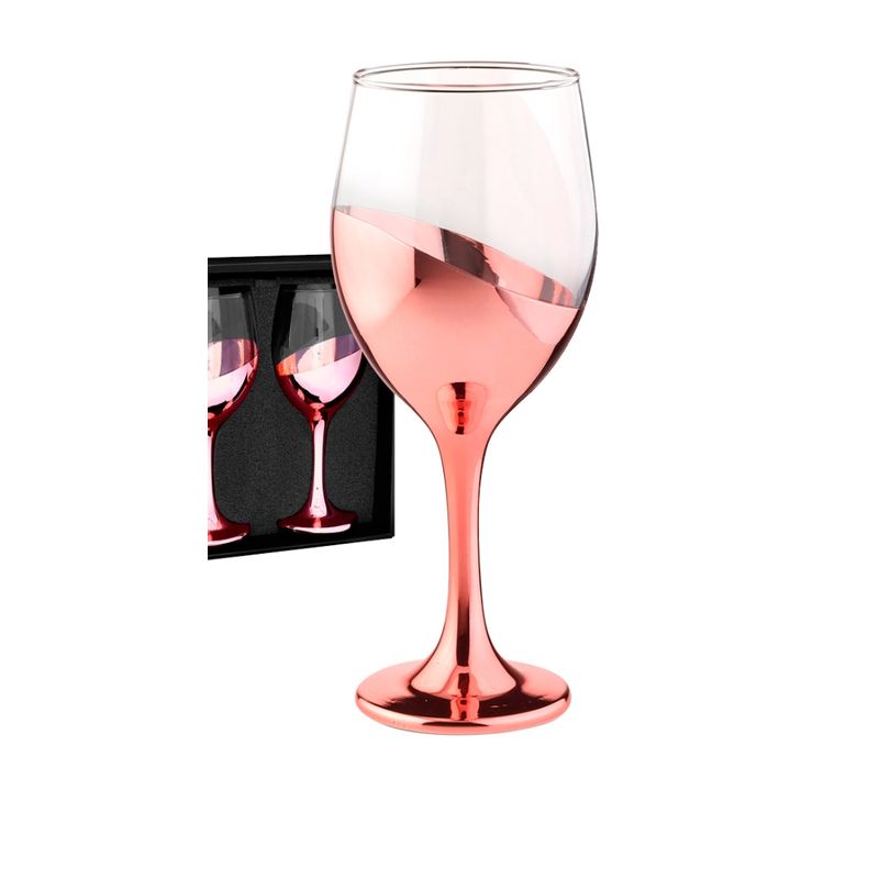 KUSASA - SET 4 COPAS DE VINO COBRE
