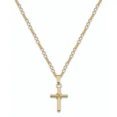 VANITE - Collar Mujer Bañado en Oro Cruz