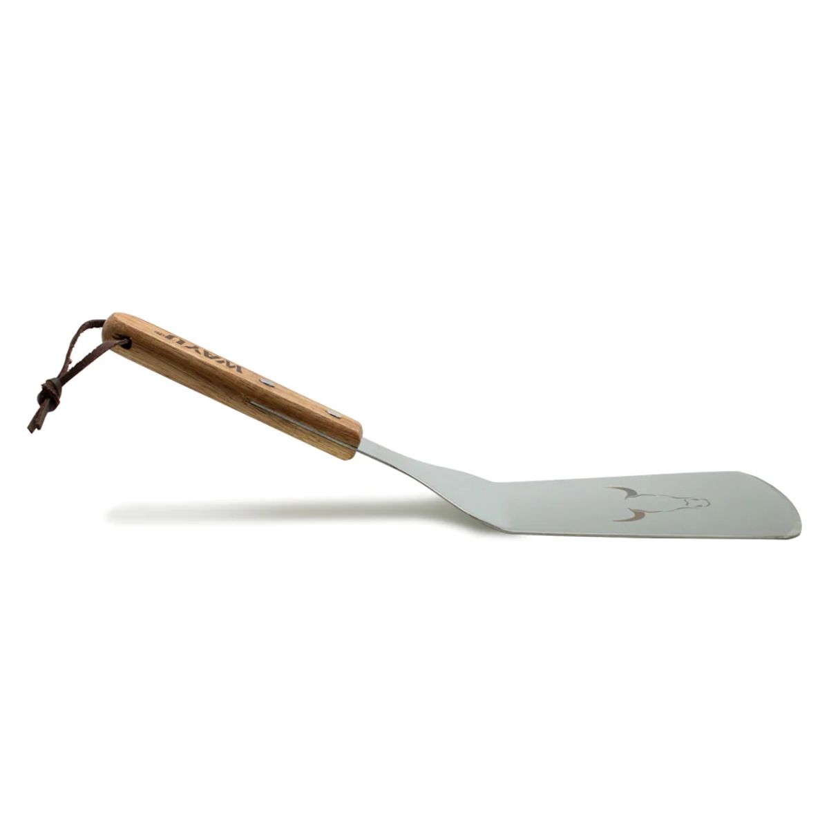 WAYU - Espatula Cocina Acero Inoxidable Mango Madera 31cm Asado Wayu