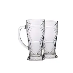 ALLEGRA - Display 2 Vasos Shoperos Modelo Ziel de 600 ml Trago Cerveza