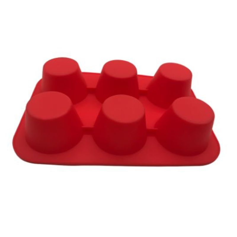 GENERICO - Molde De Silicona Reforzado Para 6 Muffins Grandes