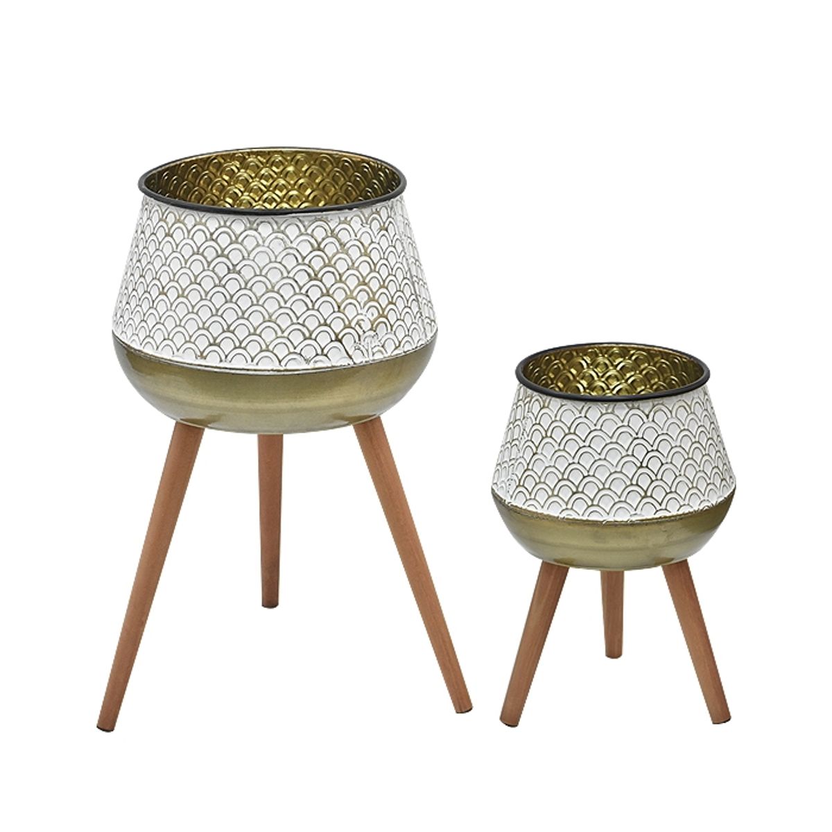 MSA MUEBLES SANTA ANA - Maceteros White Base Madera