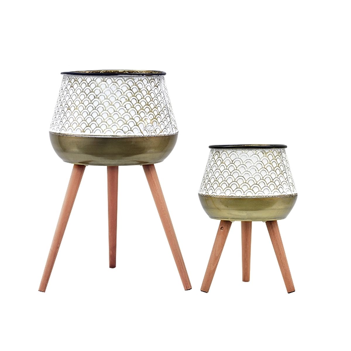 MSA MUEBLES SANTA ANA - Maceteros White Base Madera